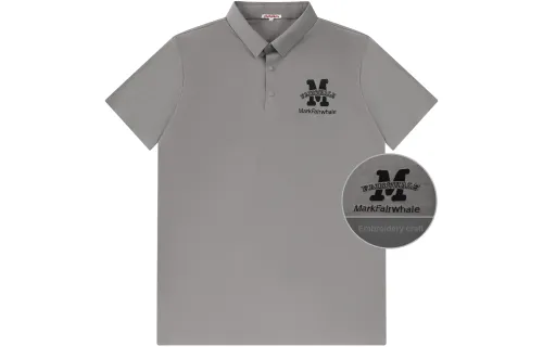 FAIRWHALE Polo Shirts Unisex Gray