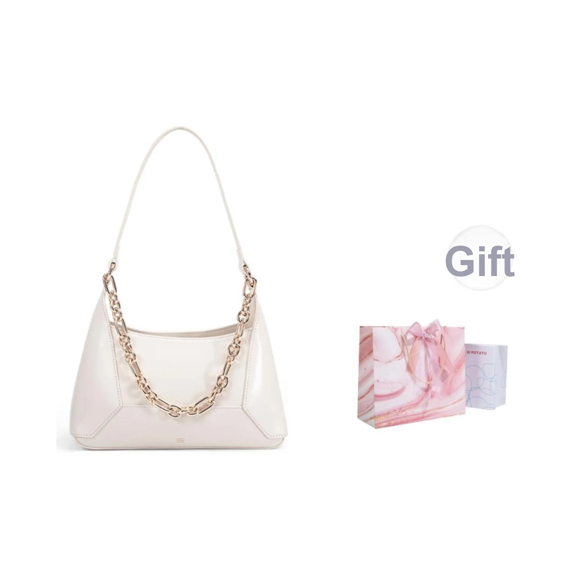 TOMATO&POTATO Cow Leather Shoulder Bag Crossbody Bag Handbag Women's Multiple Colors