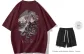 Burgundy T-Shirt+Free Black Shorts