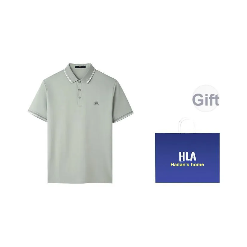 HLA Polo Shirts Men Light Pea Green 58