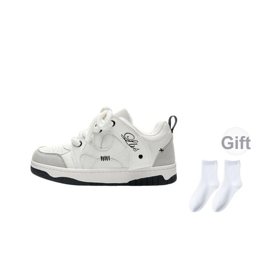 LAZY BONS Height Increasing Abrasion Resistant Breathable Slip Resistant Low Top Skateboard Shoes Unisex