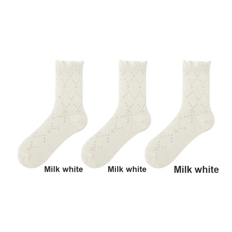 H YXIANG Mid Calf Socks Women's Combo Set-17