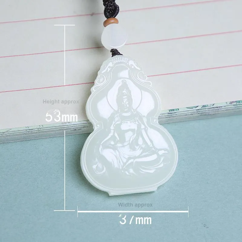 Ingenuity Hetian Jade Necklaces White Jade Men's-2