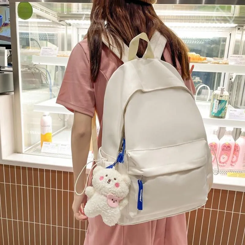 Warrior Nylon Backpack Medium Size Women's White/Black-2