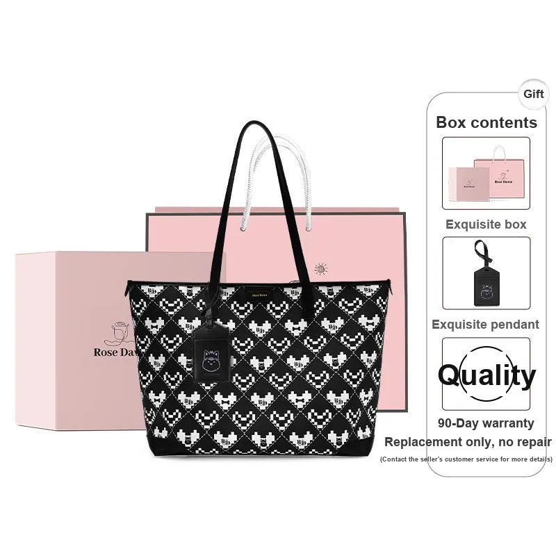 ROSEDAWN PVC Shoulder Bag Tote Regular Women's Pink/Black-5