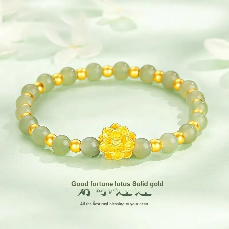 ZHIAIYONGHENG Hetian Jade Bracelets Green Jade Unisex-6