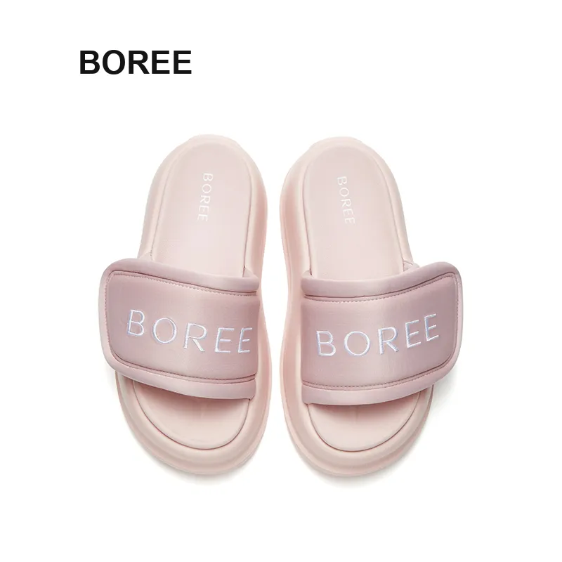 BOREE Slide Slippers Women's White/Black/Pink-14