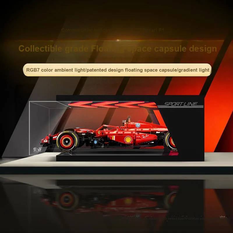 LIGHT YOUR BRICKS Compatibility LEGO 42207 Ferrari SF 24 F1 Racing Display Case Model Accessories-10