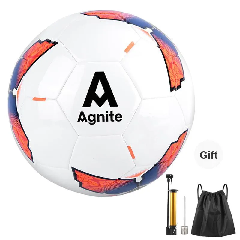 Deli Size 5 Soccer TPU Machine Stitched Soccer Ball Unisex White-4