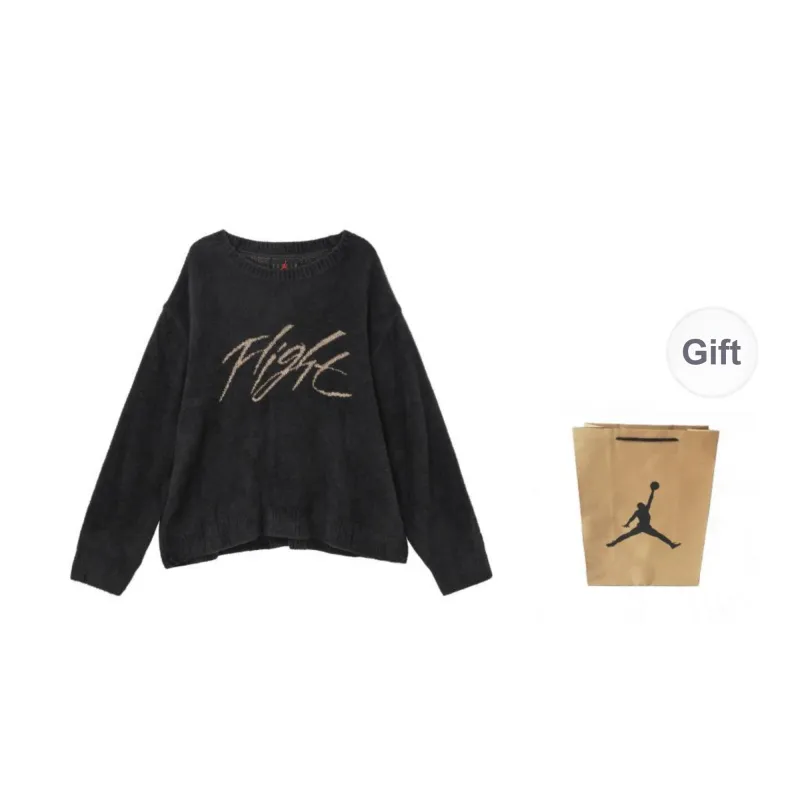 Jordan Flight Heritage Sweater Unisex Black Shopping Bag Included-0