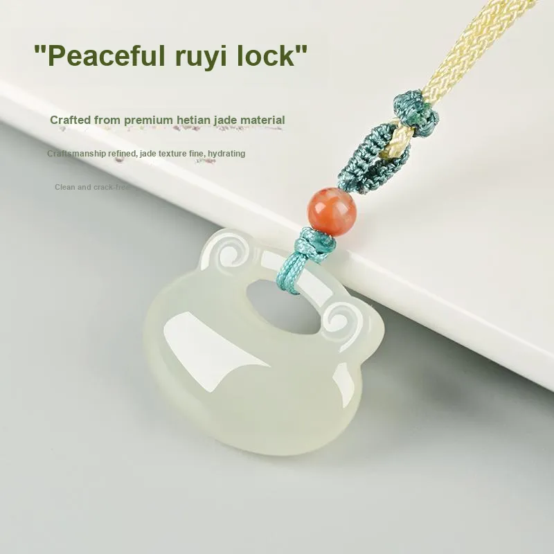 KUNYUYAO Hetian Jade Pendants White Jade Unisex-46