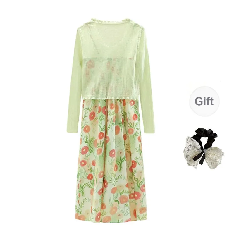 PAVEA Two Piece Skirt Sets Women's-1