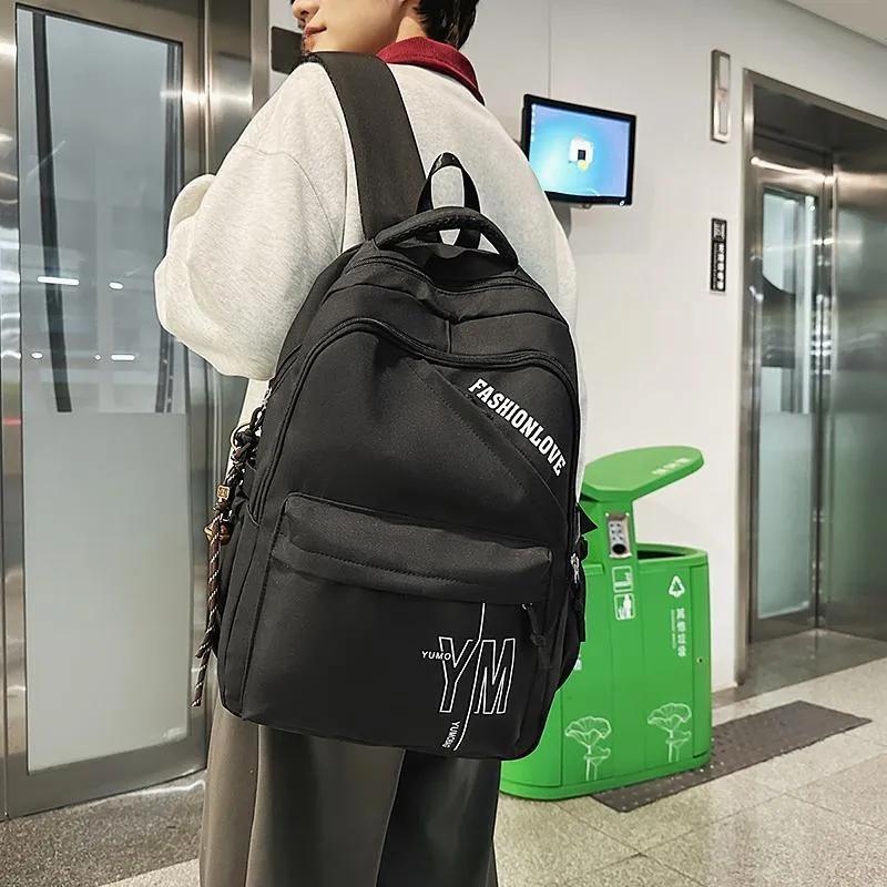 Single Warehouse Nylon Backpack Regular Unisex White/Black/Red/Gray/Blue-15