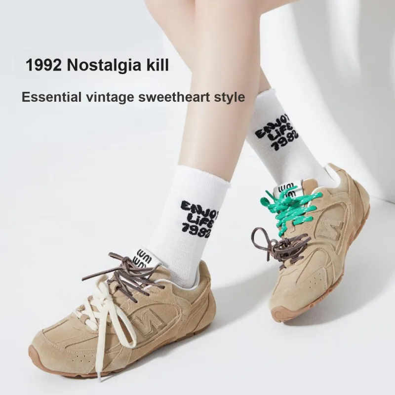 JIAZINI Mid Calf Socks Women's 4 Pack-16