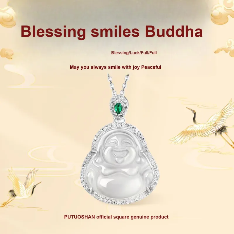 PUTUOSHANWENCHUANG Chalcedony Necklaces Women's-1