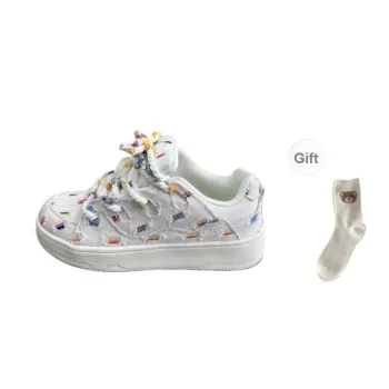 BINGO DUCK Skateboard Shoes Women's White