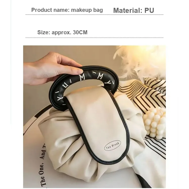 MOST ORIGINAL DESIGN Travel Toiletry Bag With Drawstring Closure Large Capacity Shopping Bag-23