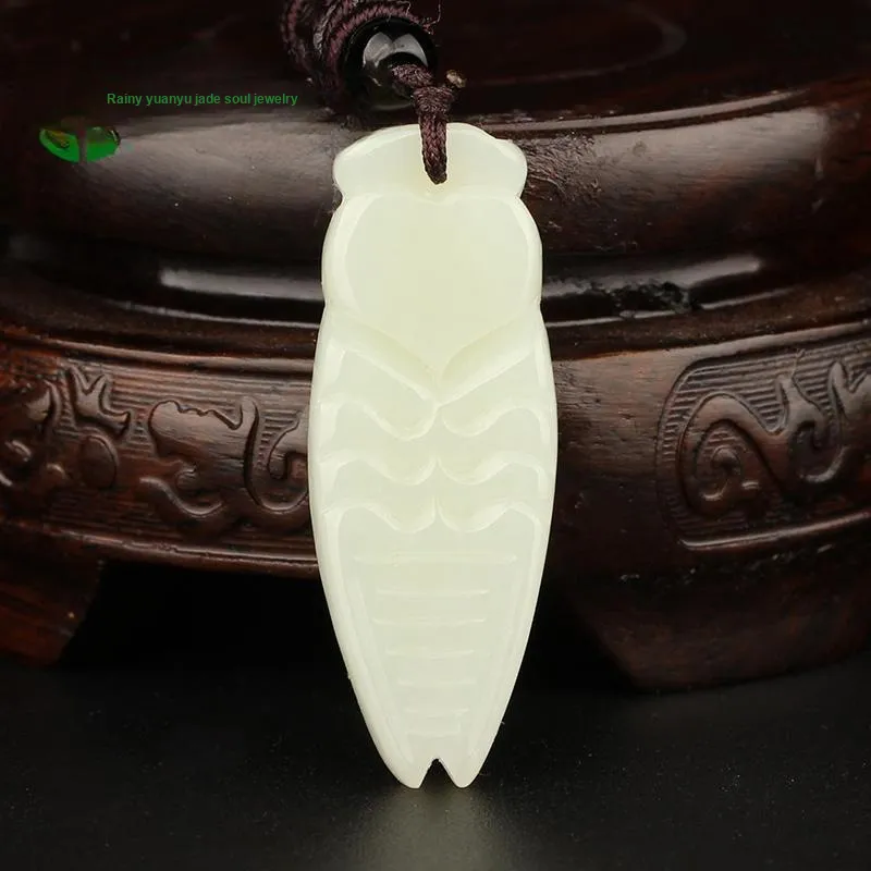 WANYUHUN Hetian Jade Pendants White Jade Unisex-3