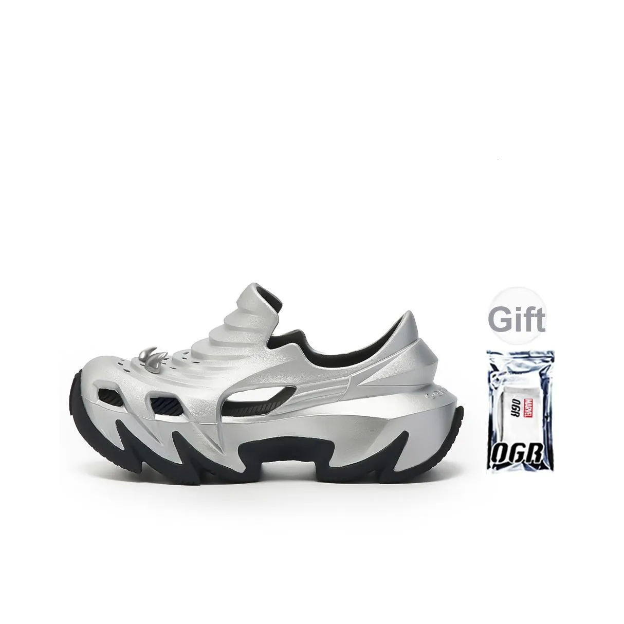 OGR DragonSpike Clog 5cm Unisex Titanium Silver Metal Upgraded Accessories