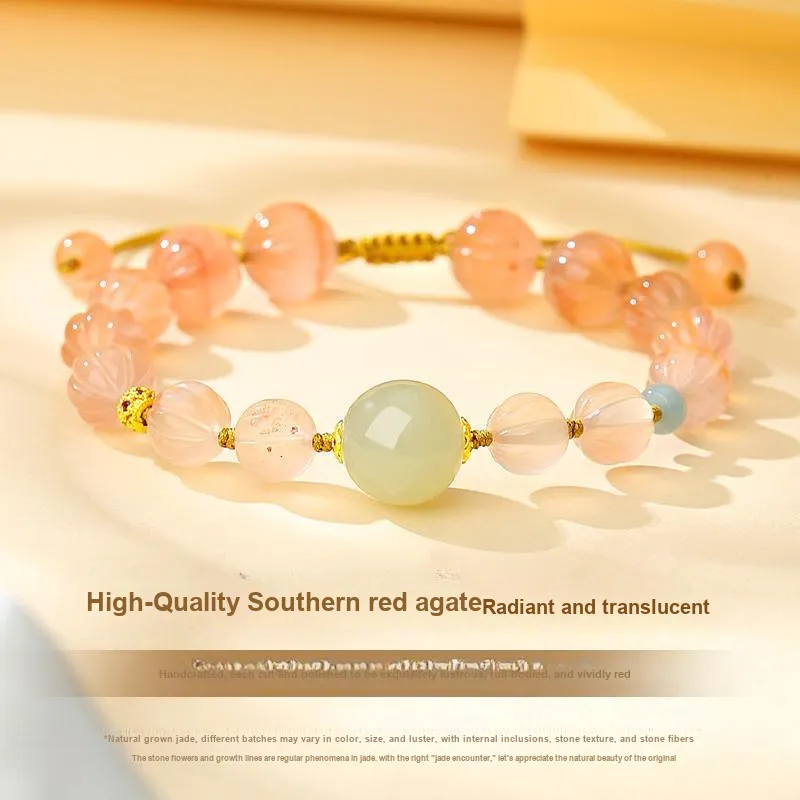 ALLOVE Southern Red Agate Bracelets Women's-3