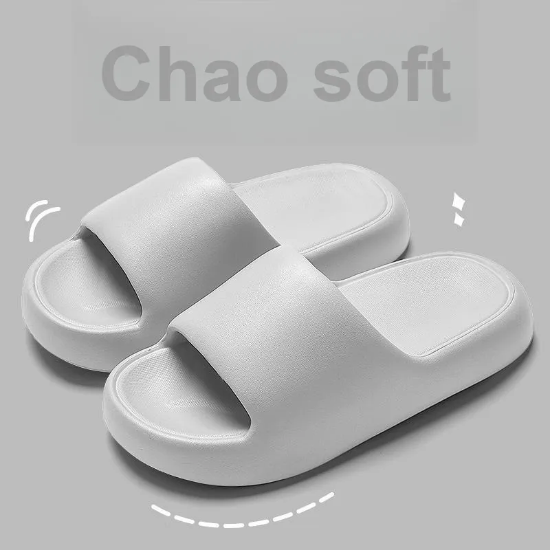 NAIHUO Summer Home Use Squashy And Bouncy Feeling EVA Platform Slippers, Bathroom Bathing Slip Resistant Quiet, Unisex-16