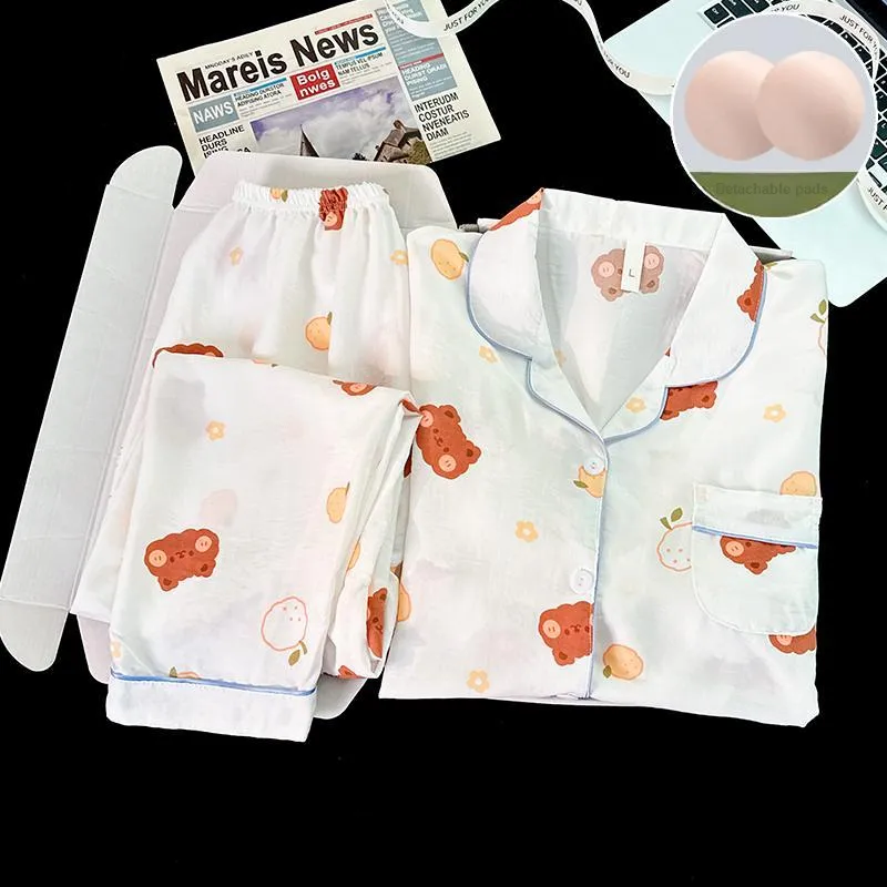 Sleeping Beauty Pajama Set Women's Apricot-5