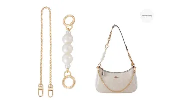 Lan Bao Fan Alloy Bag Strap Women's Gold Tone