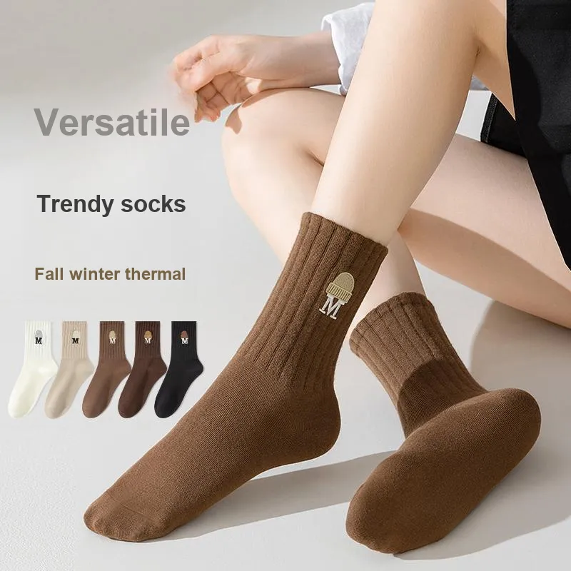 Lan Miao Mid Calf Socks Women's 5 Pack-1