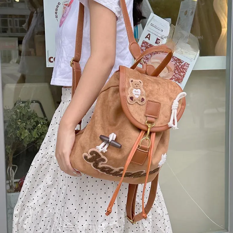Morellybear Backpacks Brown-4