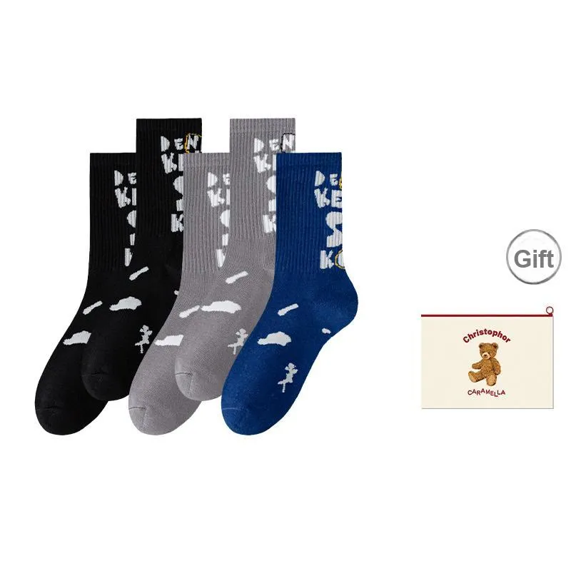 Caramella Mid-Calf Socks Men's Shopping Bag Combo Set-8