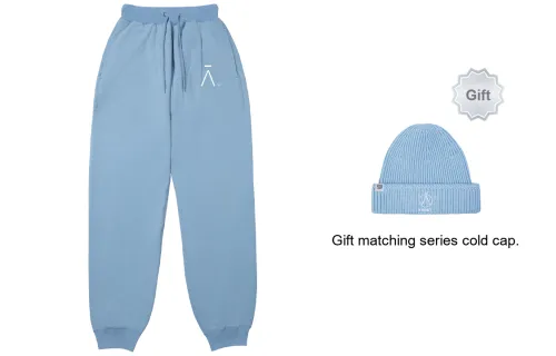 Fragment Design Peace Piece Knitted Sweatpants Men Blue Includes Matching Series Beanie