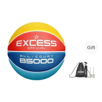 EXCESS Rubber Basketball Sky Blue Size 5 Ball Training Kids'