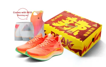 PEAK Cushioning Coverage Rebound Wear Resistant Anti Rollover Slip Resistant Running Shoes Men's Neon Vibrant Orange