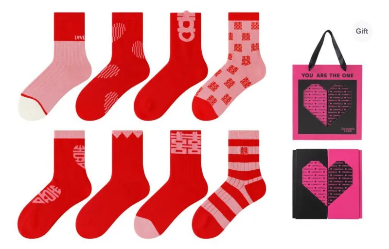 Caramella Mid Calf Socks Unisex 8 Pack-0