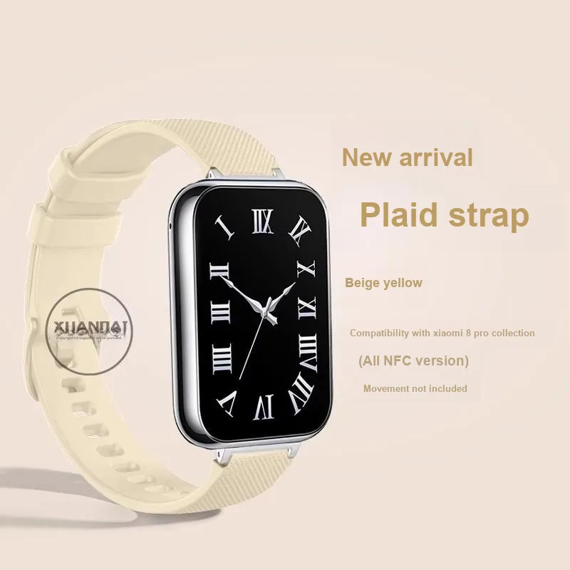 Mr. Strap Watch Band Xiaomi Red Beige Compatibility Silicone Material-3