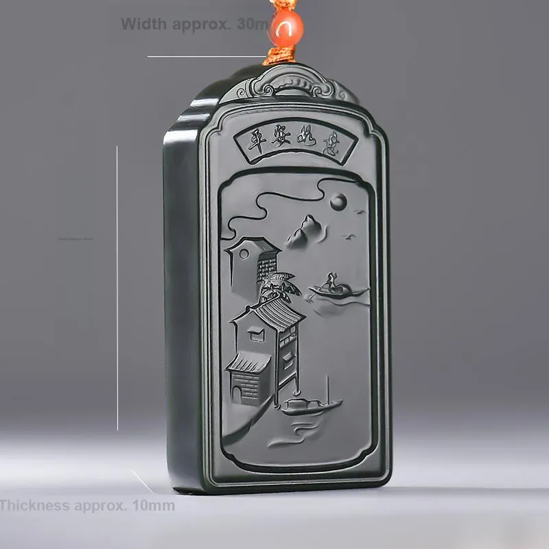 KUNYUYAO Hetian Jade Pendants Green Jade Unisex-2