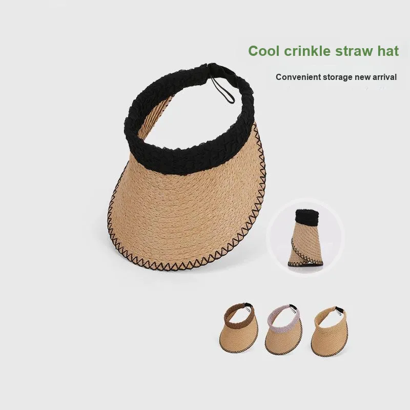 Cgediao Paper Reed Sun Protection Hats Women's-3