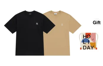 MLB New York Yankees Basic Collection 25SS T Shirt Unisex Black+Yellow