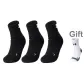 4-Pack[White Gray Crew Socks *1+Black Ankle Socks *3]