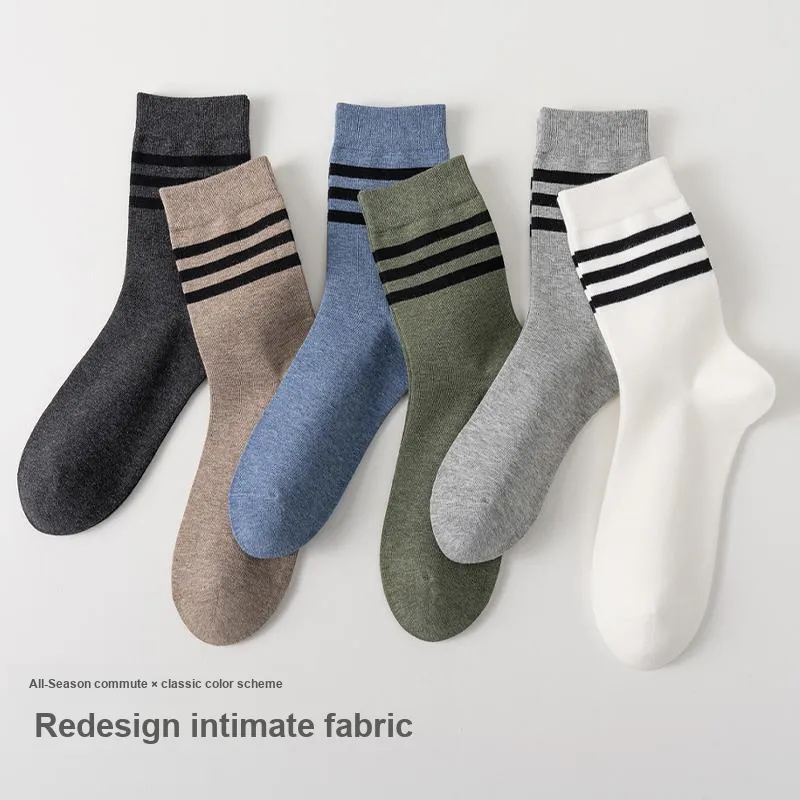 MIIOW Mid Calf Socks Men's Combo Set-4