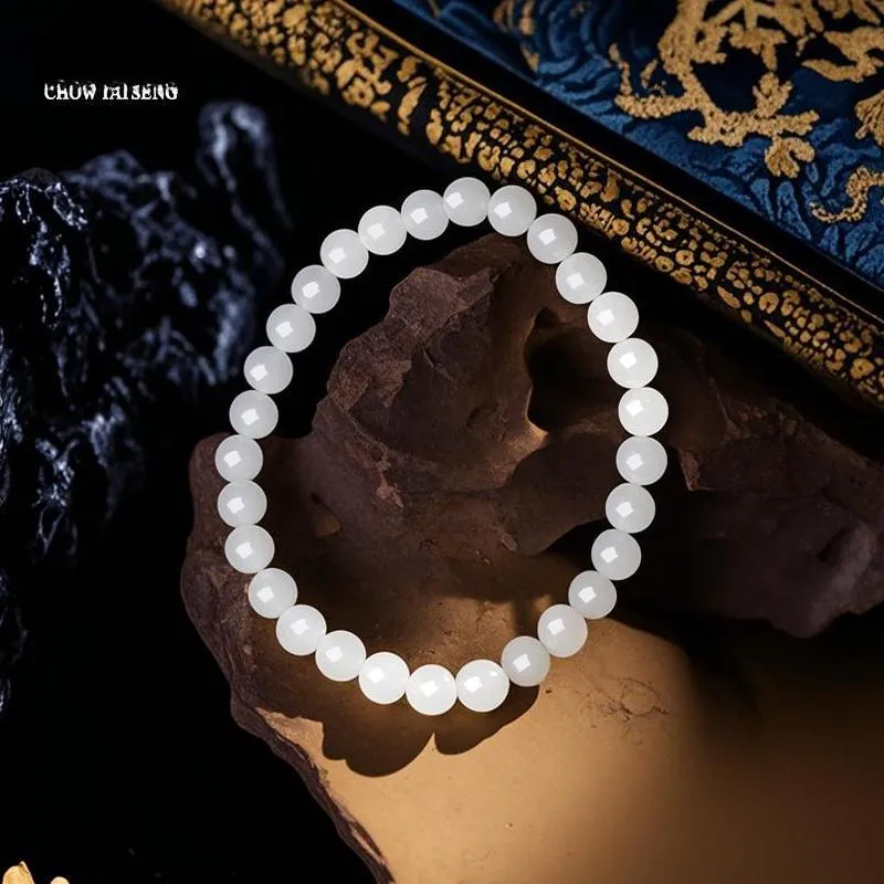 CHOW TAI SENG Hetian Jade Bracelets White Jade Women's-3