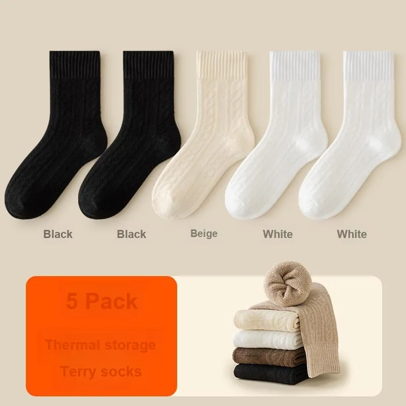 H YXIANG Mid Calf Socks Women's Combo Set-25