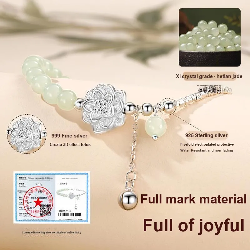 Hurry That Year Hetian Jade Bracelets Green Jade Women's-1