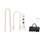 Gold-Tone[Black Four-Leaf Clover+Decorative Chain+Twist Chain]
