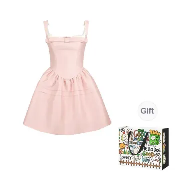 DEDY Slip Dresses Women's Pink Dress Shopping Bag