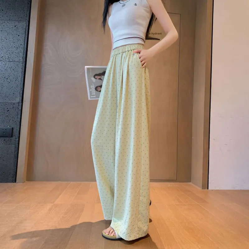 A Paradise For Awakening Casual Pants Women's Yellow-5