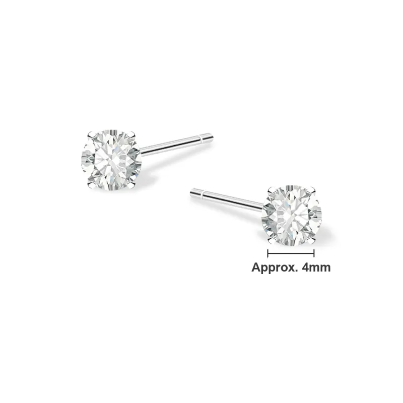 KUMET Sterling Silver Stud Earrings Women's Anniversary For Couples-10