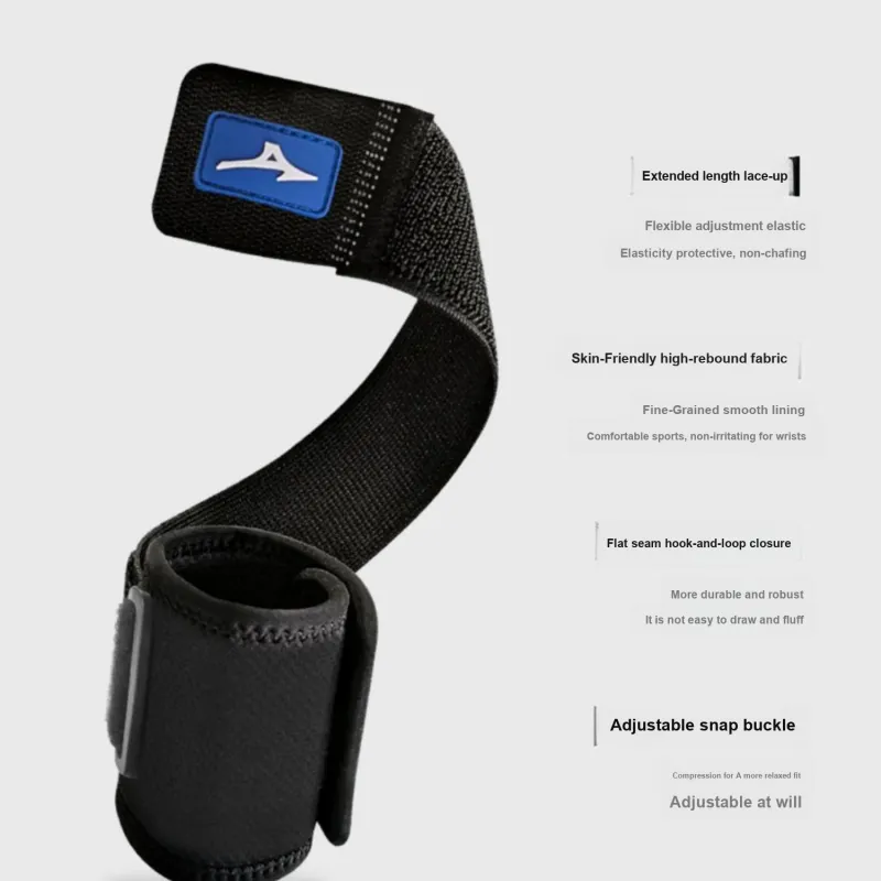 Mizuno Tennis Basketball Martial Arts Wristbands Breathable Compression Black Fiber-2