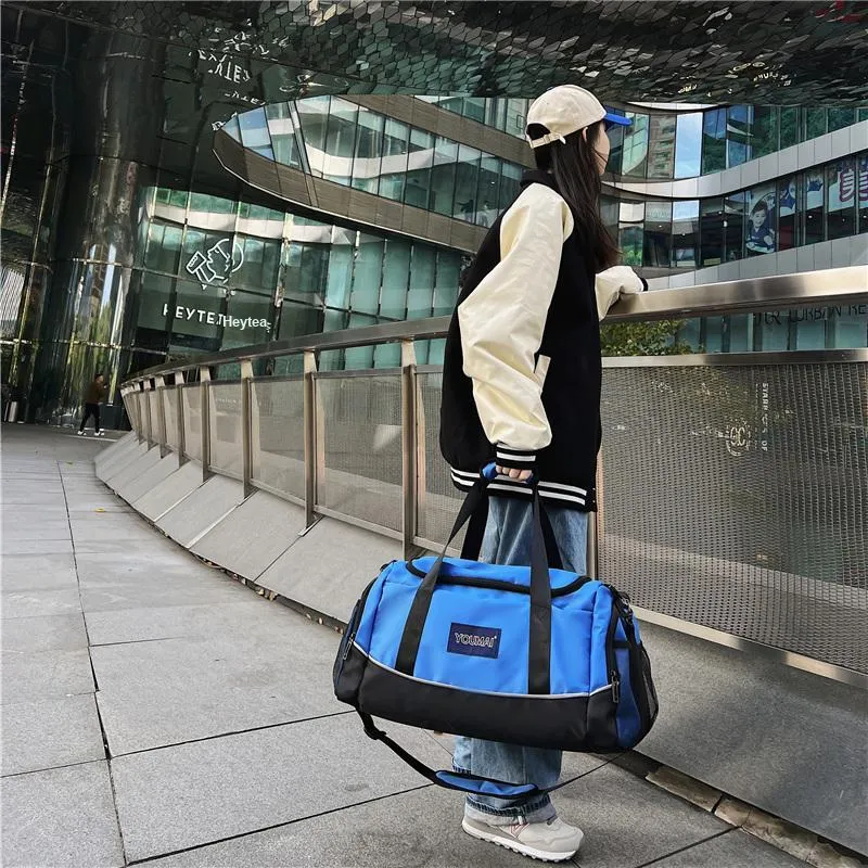 MTribe Nylon With Mesh Travel Bag Unisex Khaki/Black/Red/Yellow/Pink/Blue/Green-31
