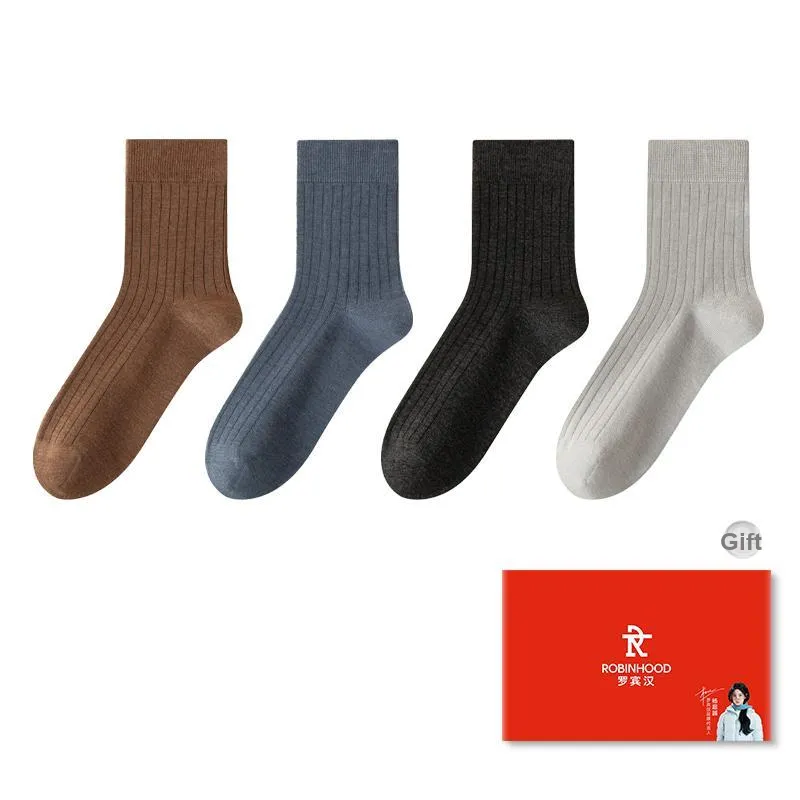 ROBINHOOD Mid Calf Socks Men's Box 4 Pack-6